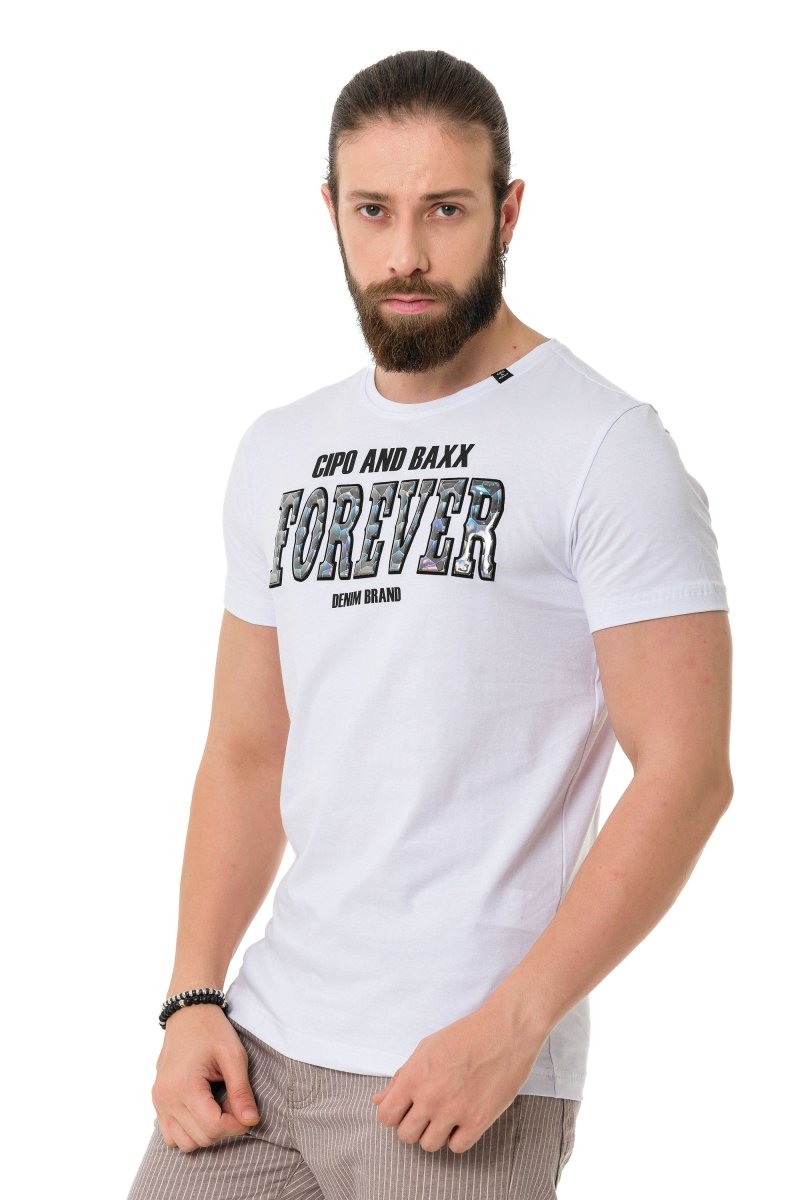 CT736 Glossy Embossed T-Shirt