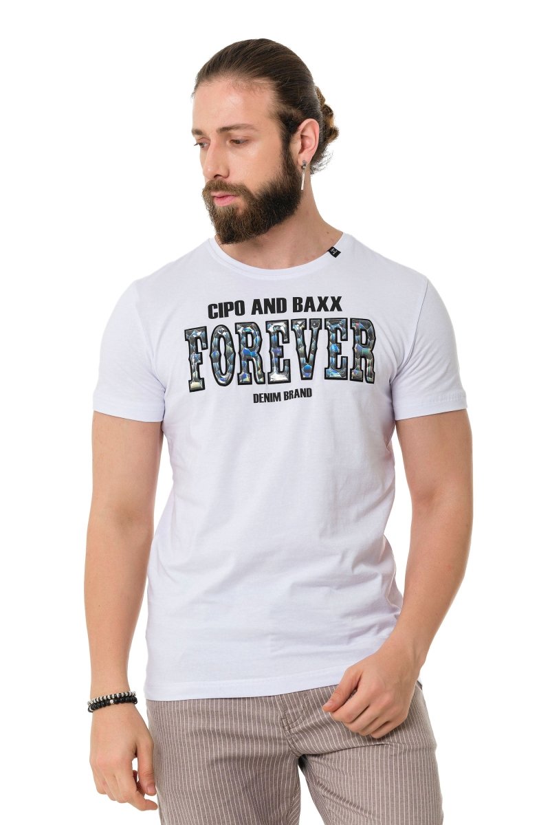 CT736 Glossy Embossed T-Shirt