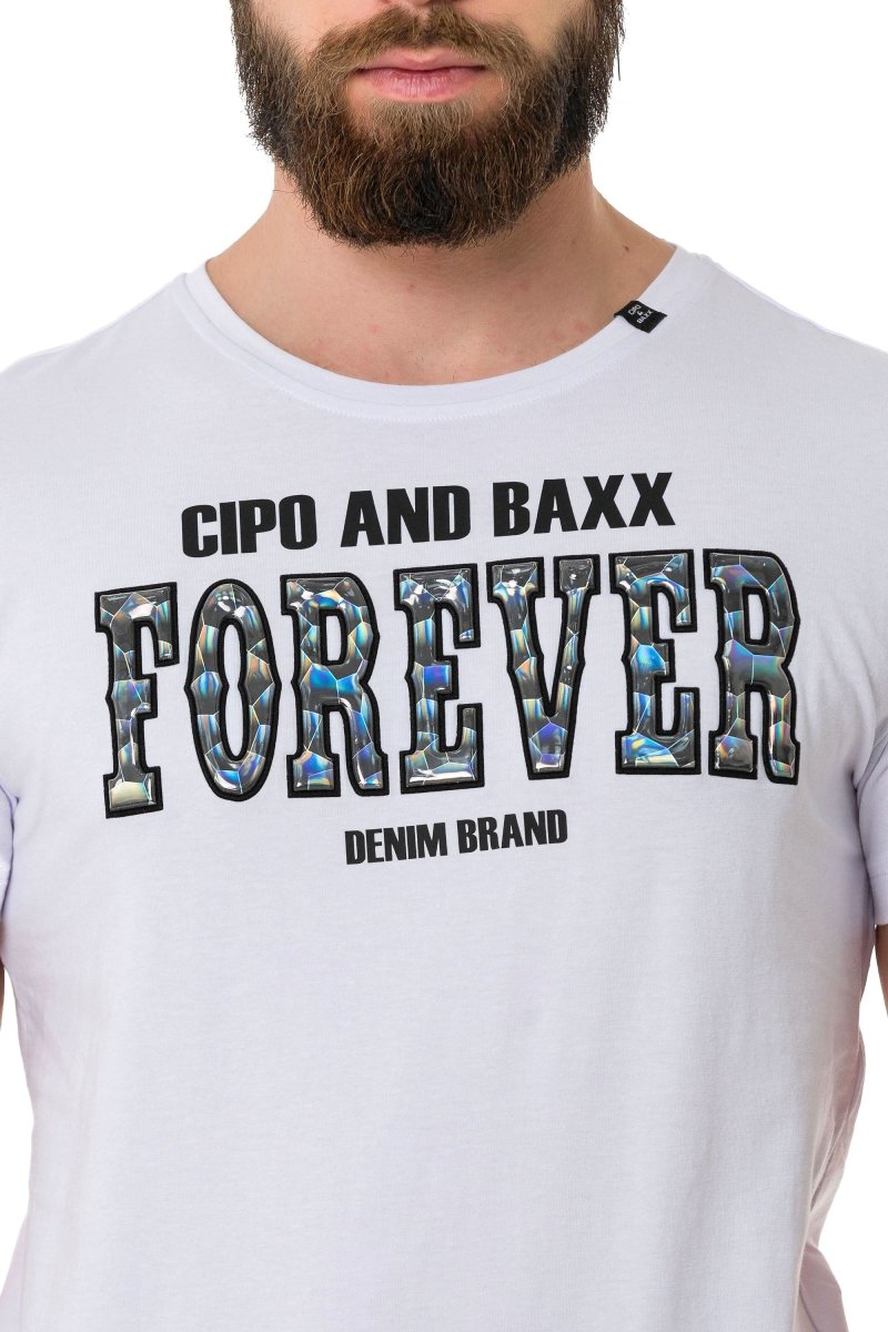 CT736 Glossy Embossed T-Shirt