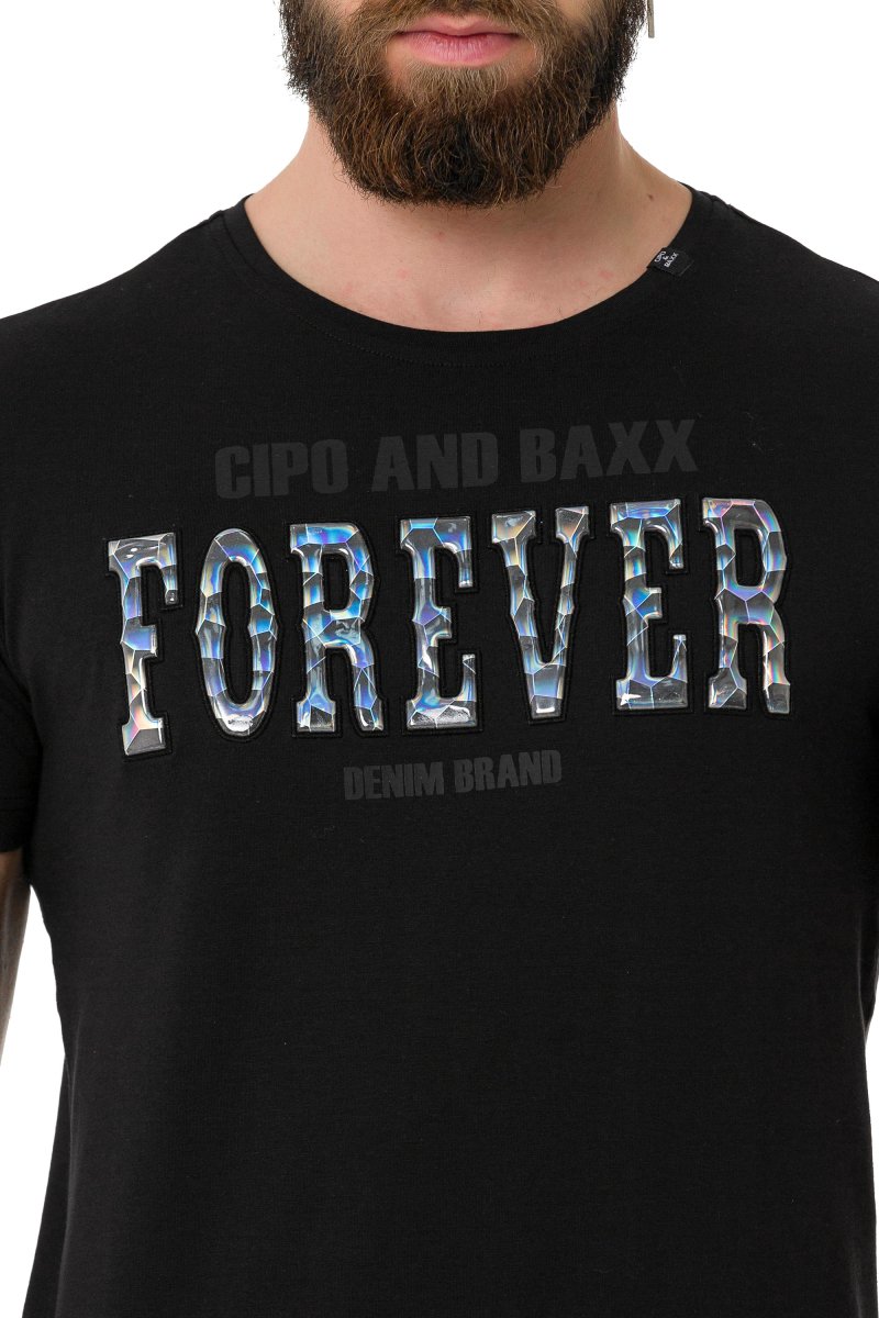 CT736 Glossy Embossed T-Shirt