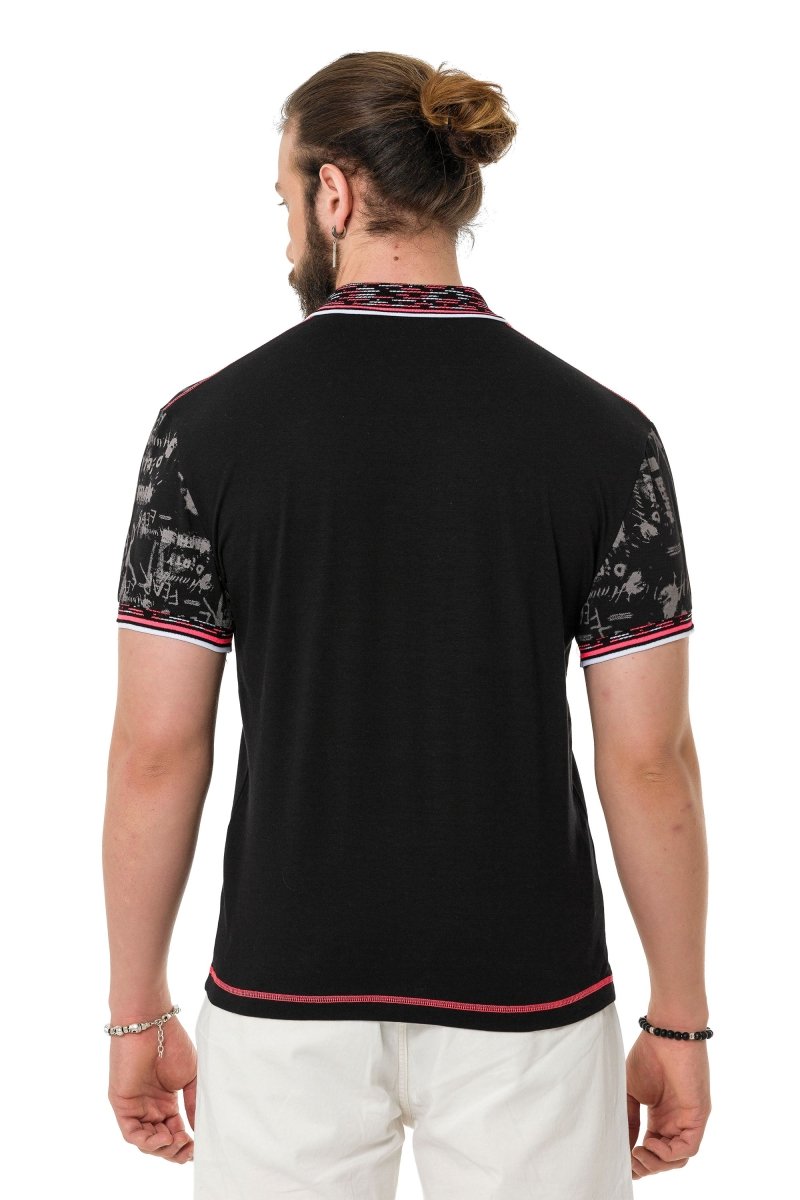 CT738 Patterned Polo T-Shirt