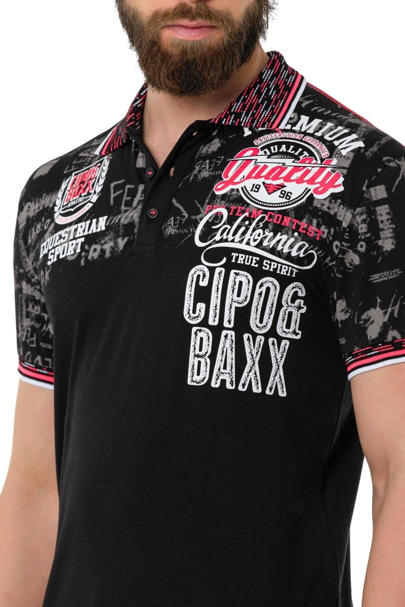 CT738 Patterned Polo T-Shirt