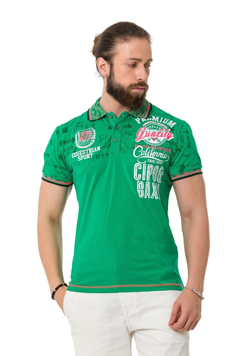 CT738 Patterned Polo T-Shirt
