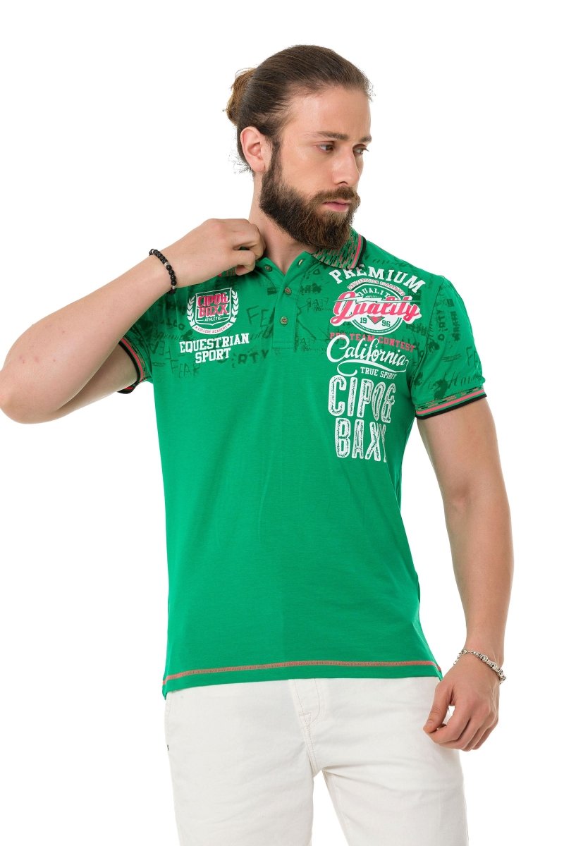 CT738 Patterned Polo T-Shirt