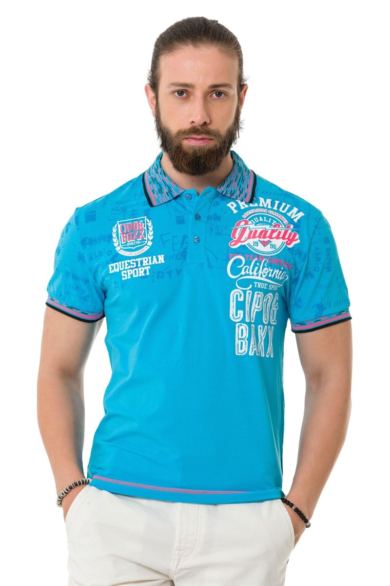 CT738 Patterned Polo T-Shirt