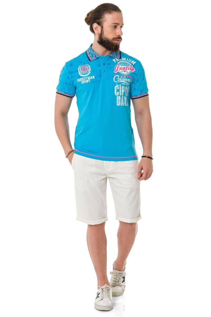CT738 Patterned Polo T-Shirt