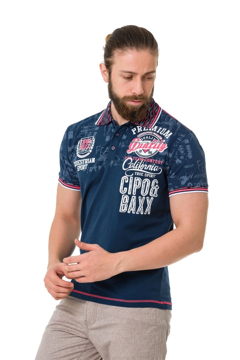 CT738 Patterned Polo T-Shirt