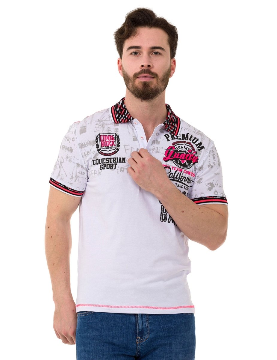 CT738 Patterned Polo T-Shirt