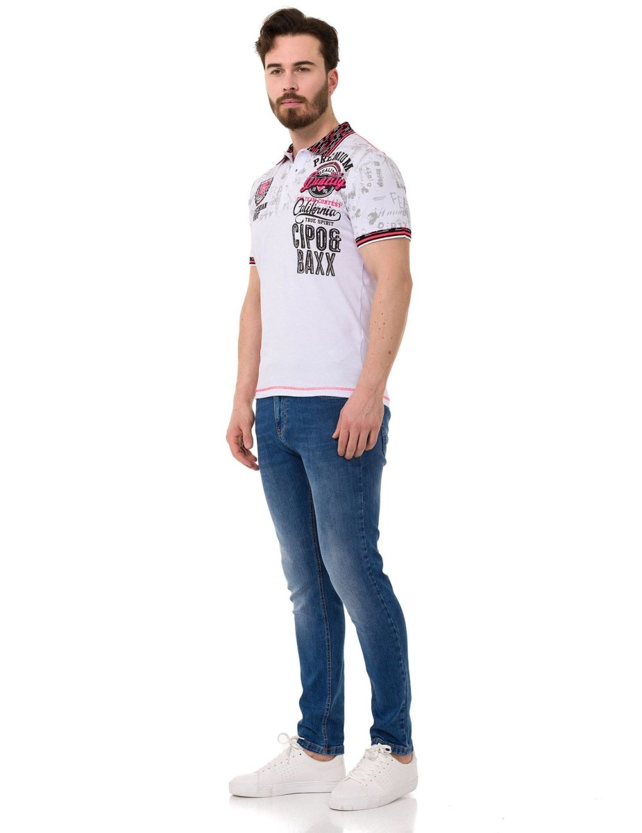CT738 Patterned Polo T-Shirt