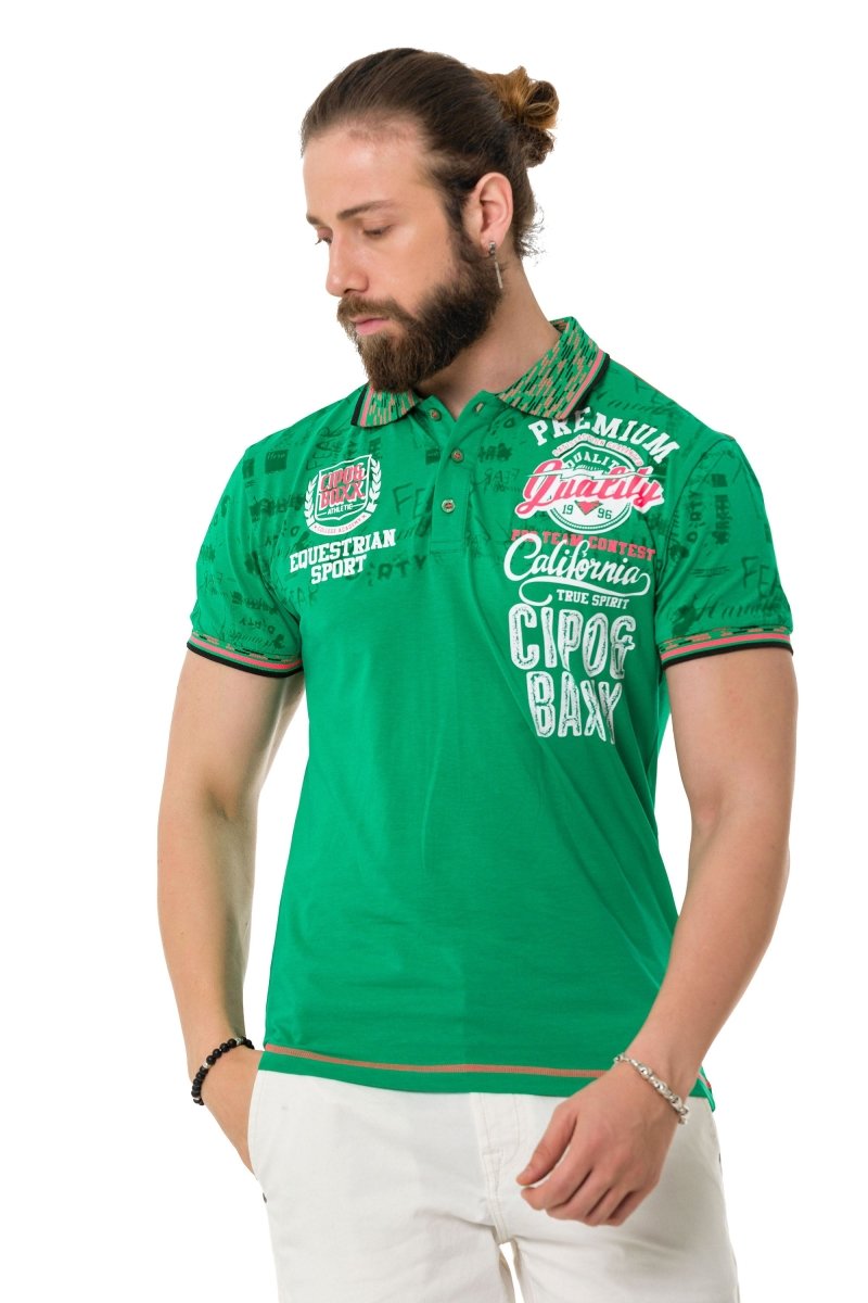 CT738 Patterned Polo T-Shirt
