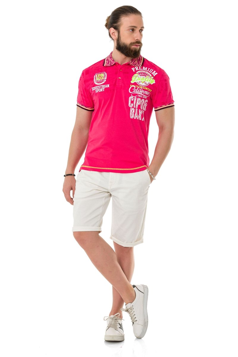 CT738 Patterned Polo T-Shirt