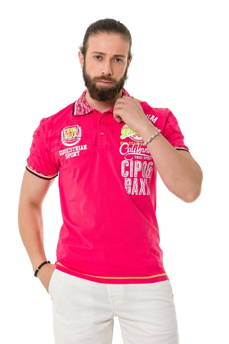 CT738 Patterned Polo T-Shirt