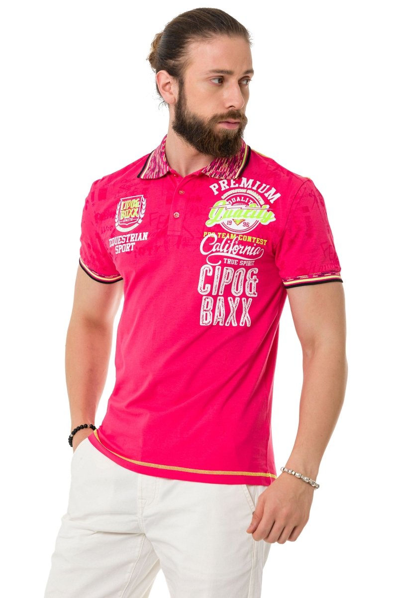 CT738 Patterned Polo T-Shirt
