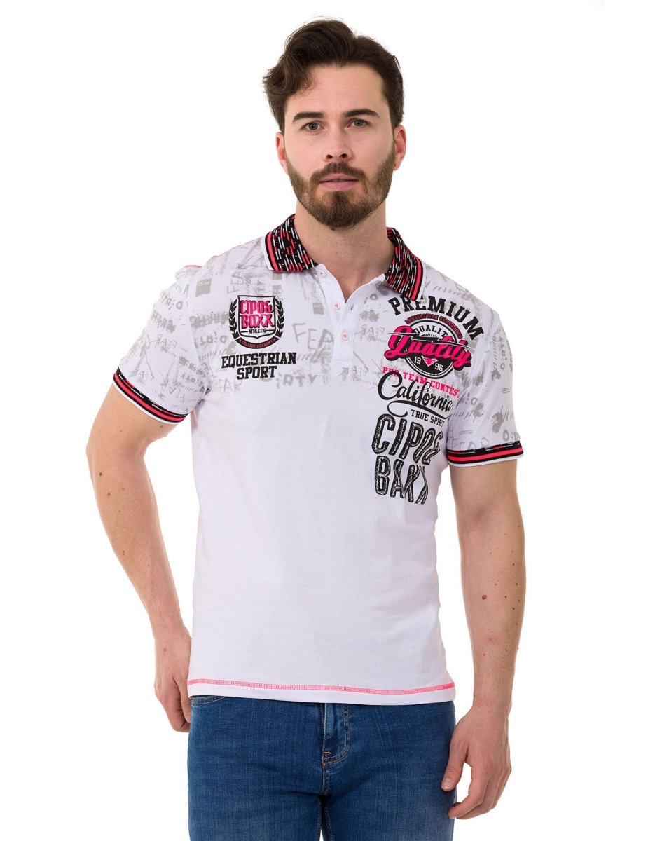 CT738 Patterned Polo T-Shirt