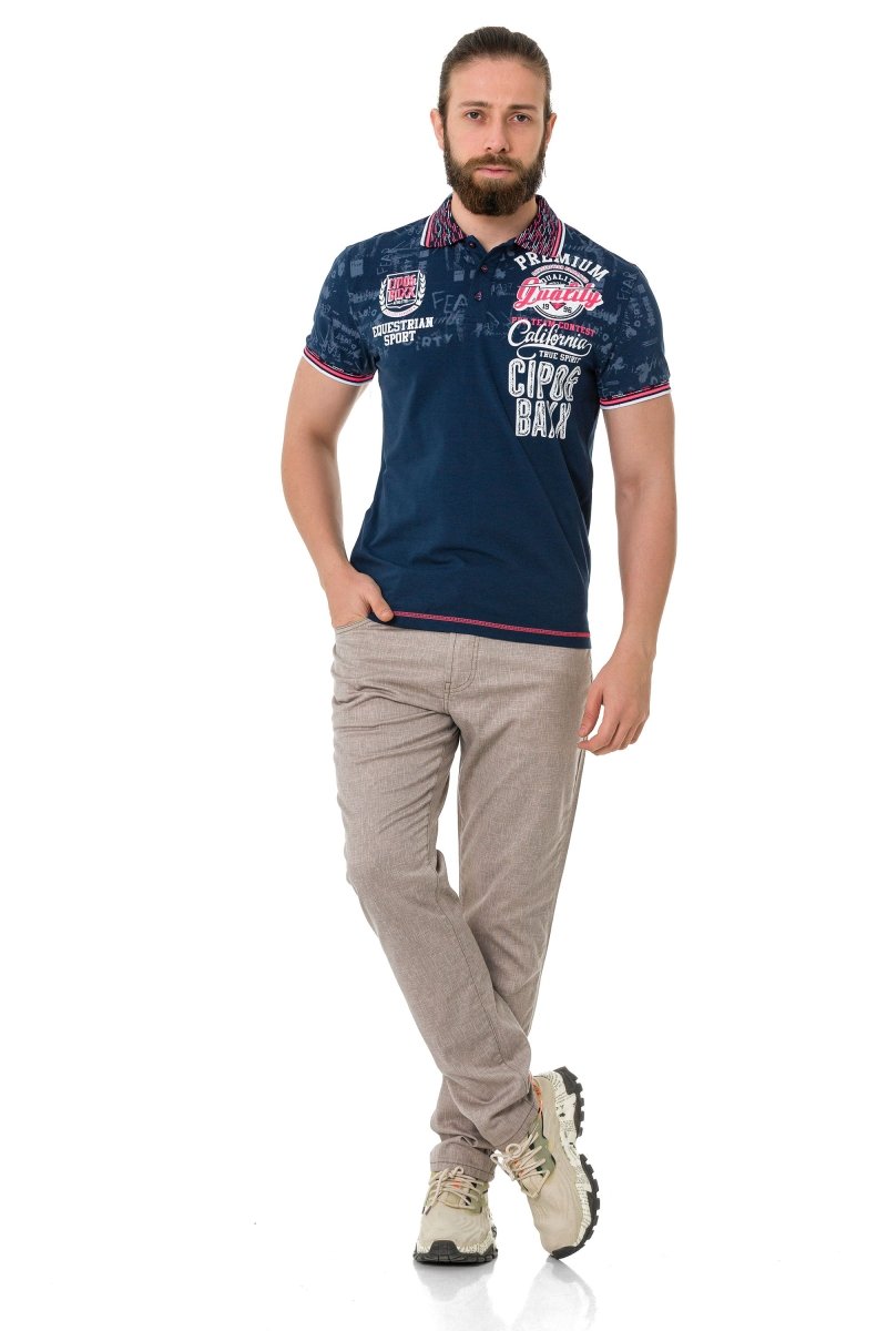 CT738 Patterned Polo T-Shirt