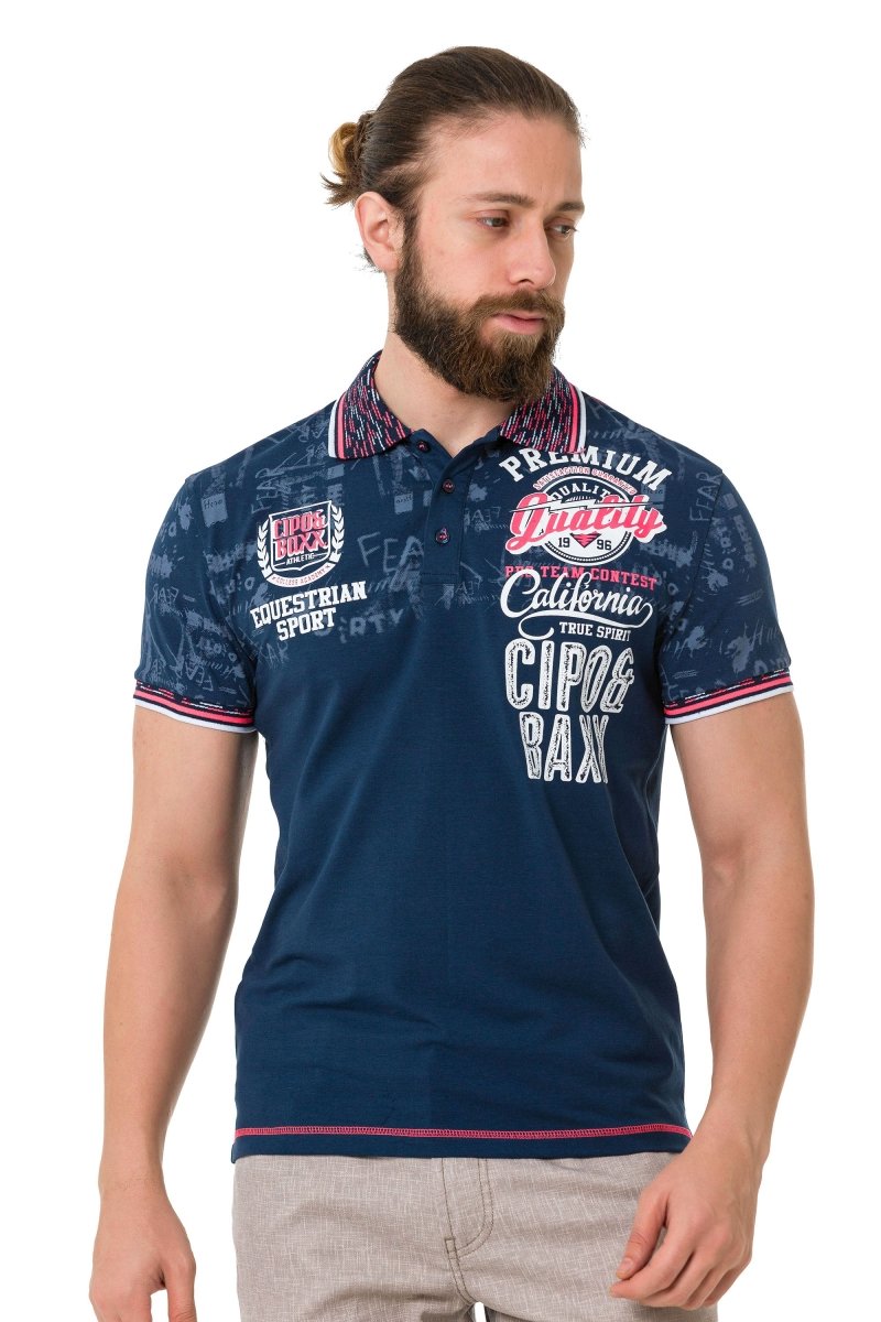 CT738 Patterned Polo T-Shirt