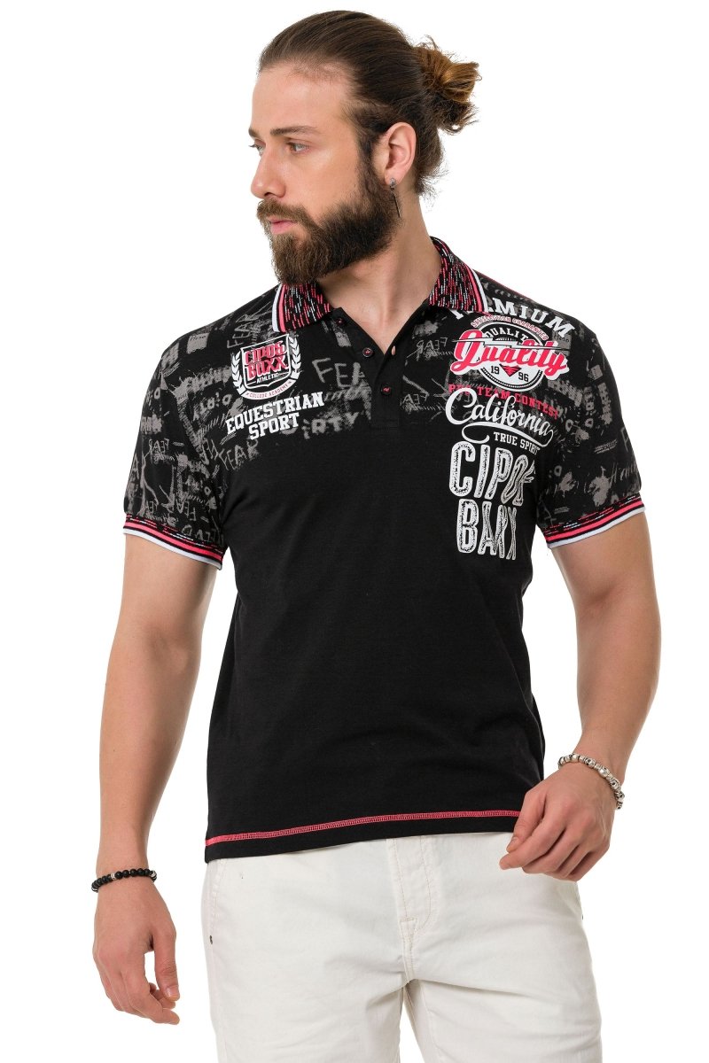 CT738 Patterned Polo T-Shirt