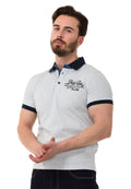 CT767 Text Print Polo Men's T-Shirt