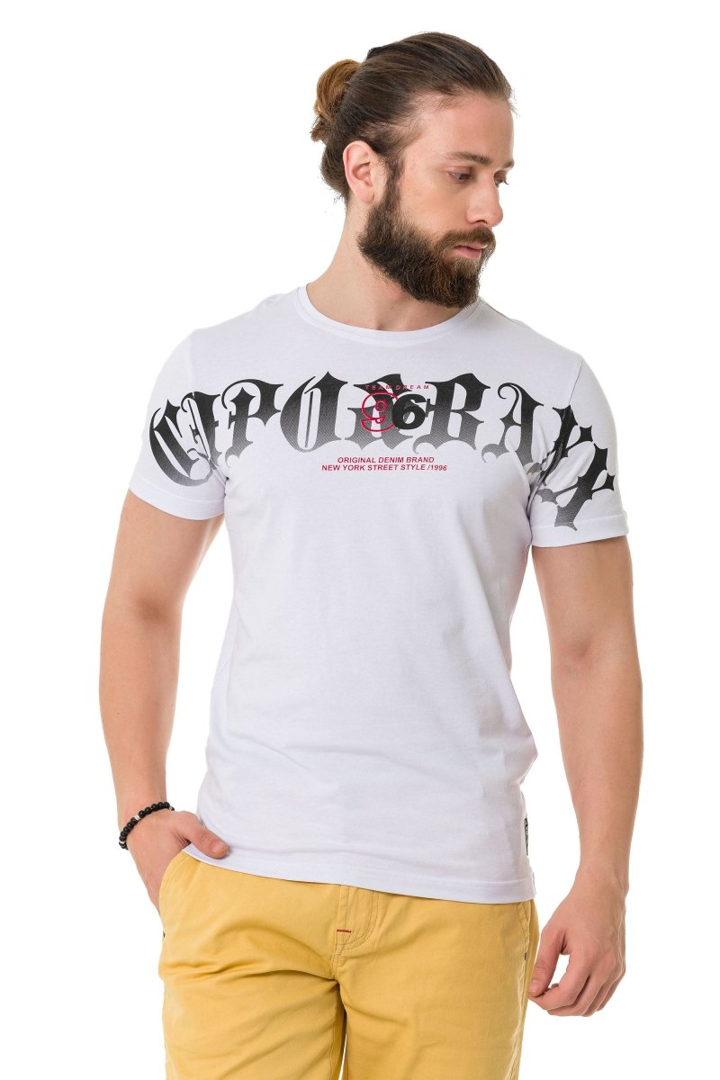 CT768 Men's Printed T-Shirt with Bold Cipo & Baxx Logo