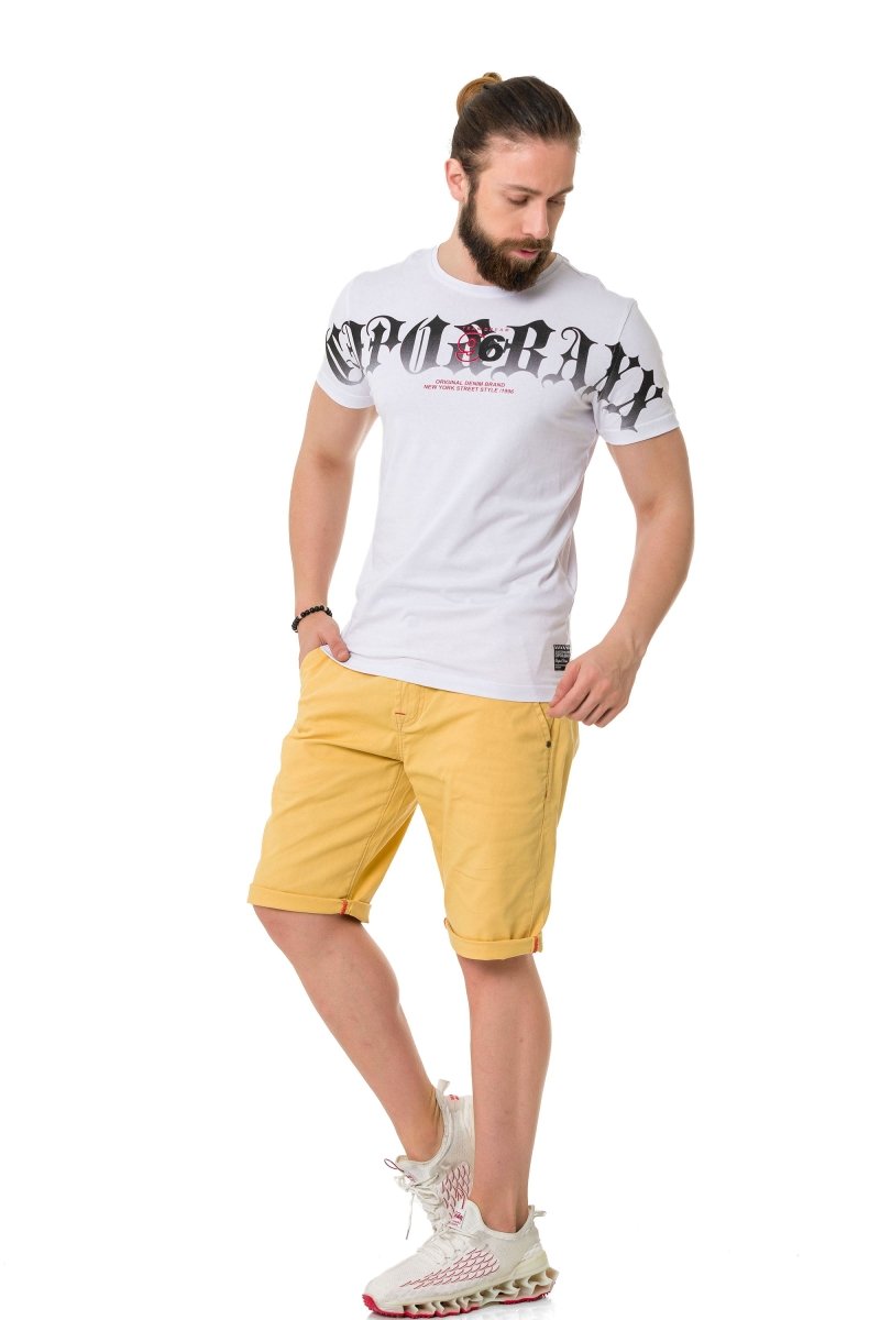 CT768 Men's Printed T-Shirt with Bold Cipo & Baxx Logo