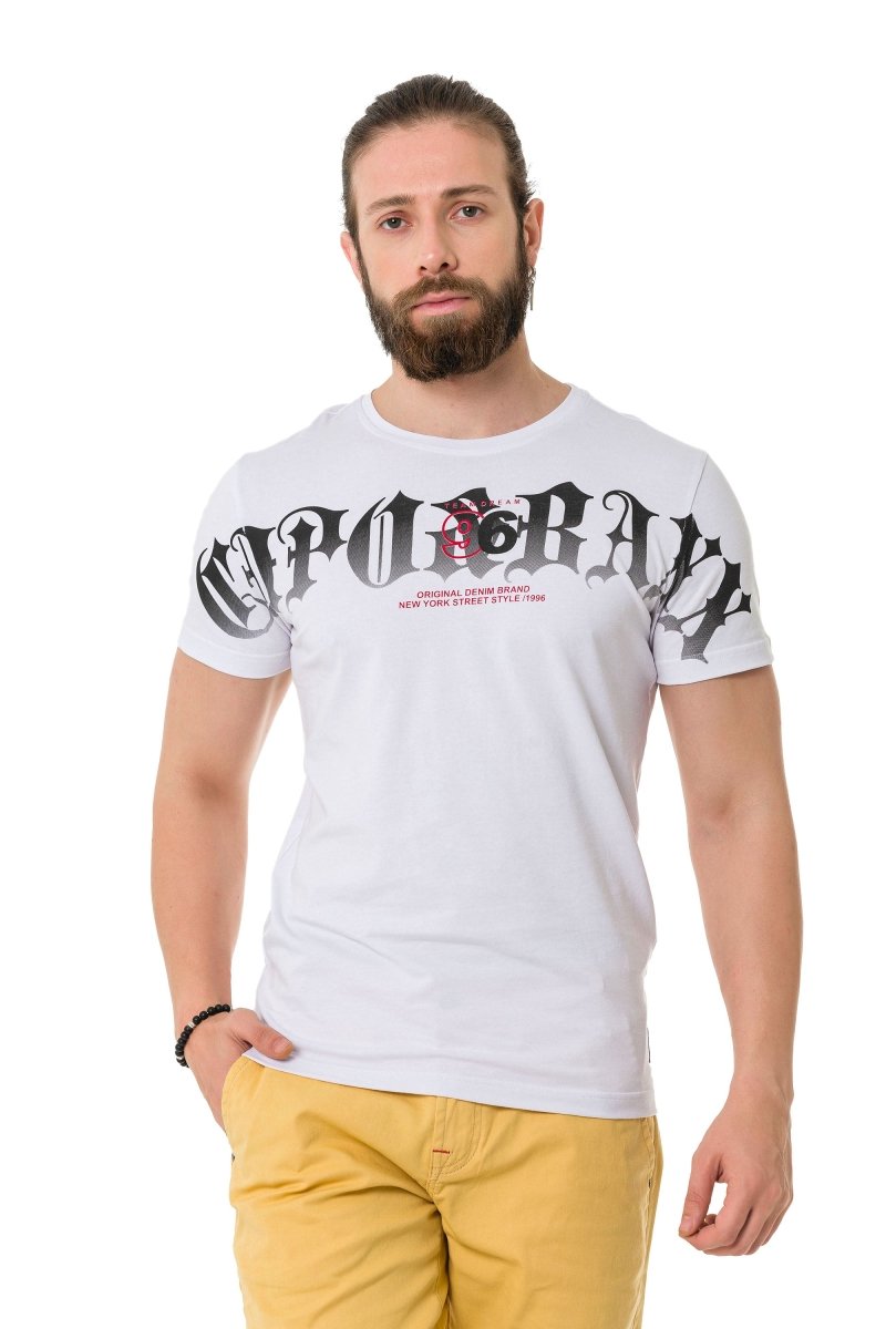 CT768 Men's Printed T-Shirt with Bold Cipo & Baxx Logo