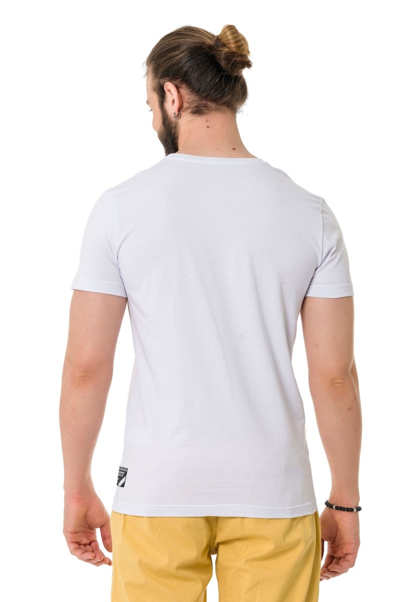 CT768 Men's Printed T-Shirt with Bold Cipo & Baxx Logo