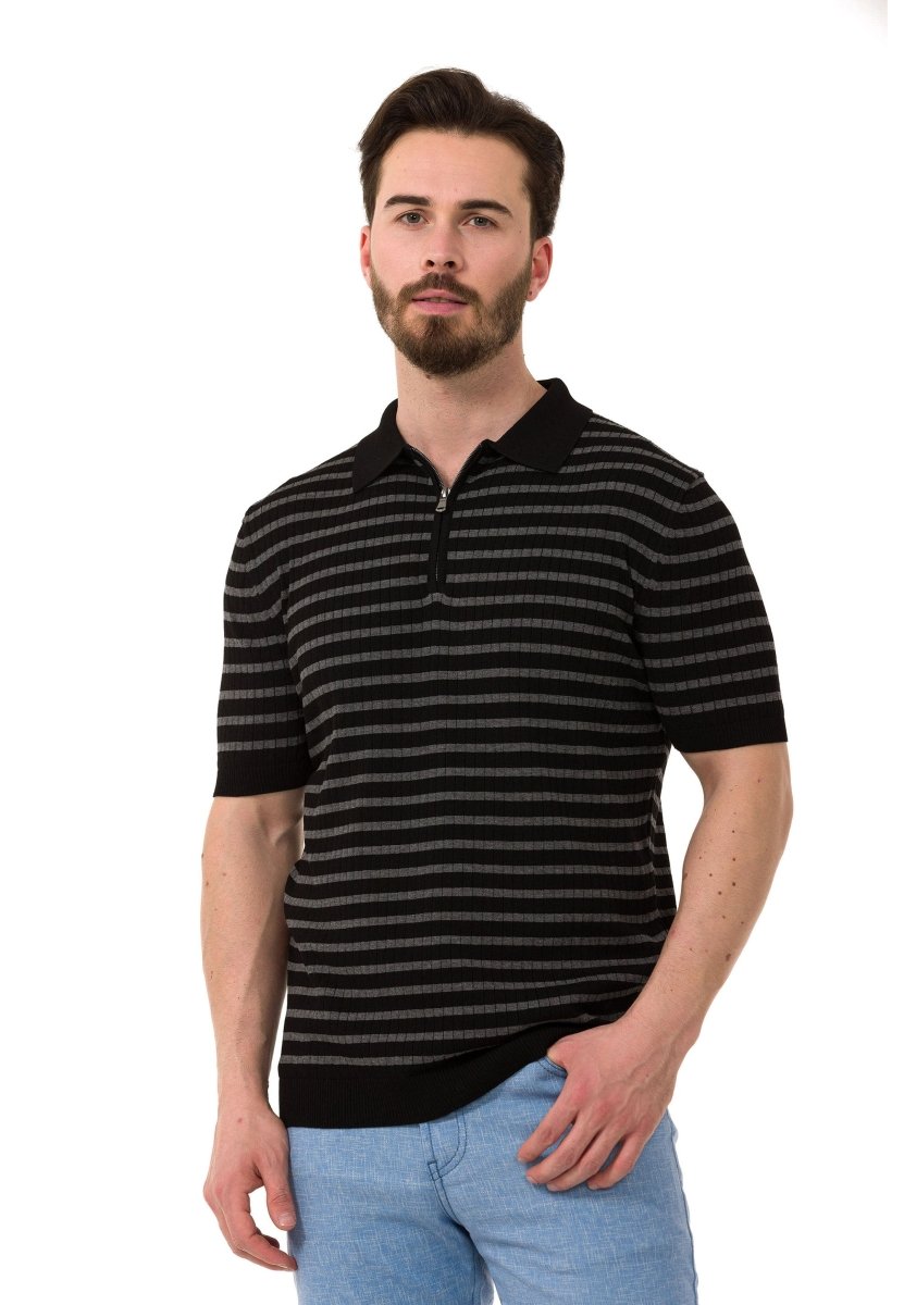 CT751 Ribbed Striped Knit T-Shirt