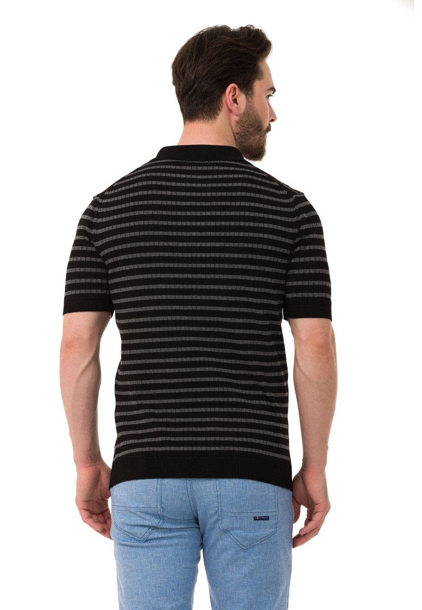 CT751 Ribbed Striped Knit T-Shirt