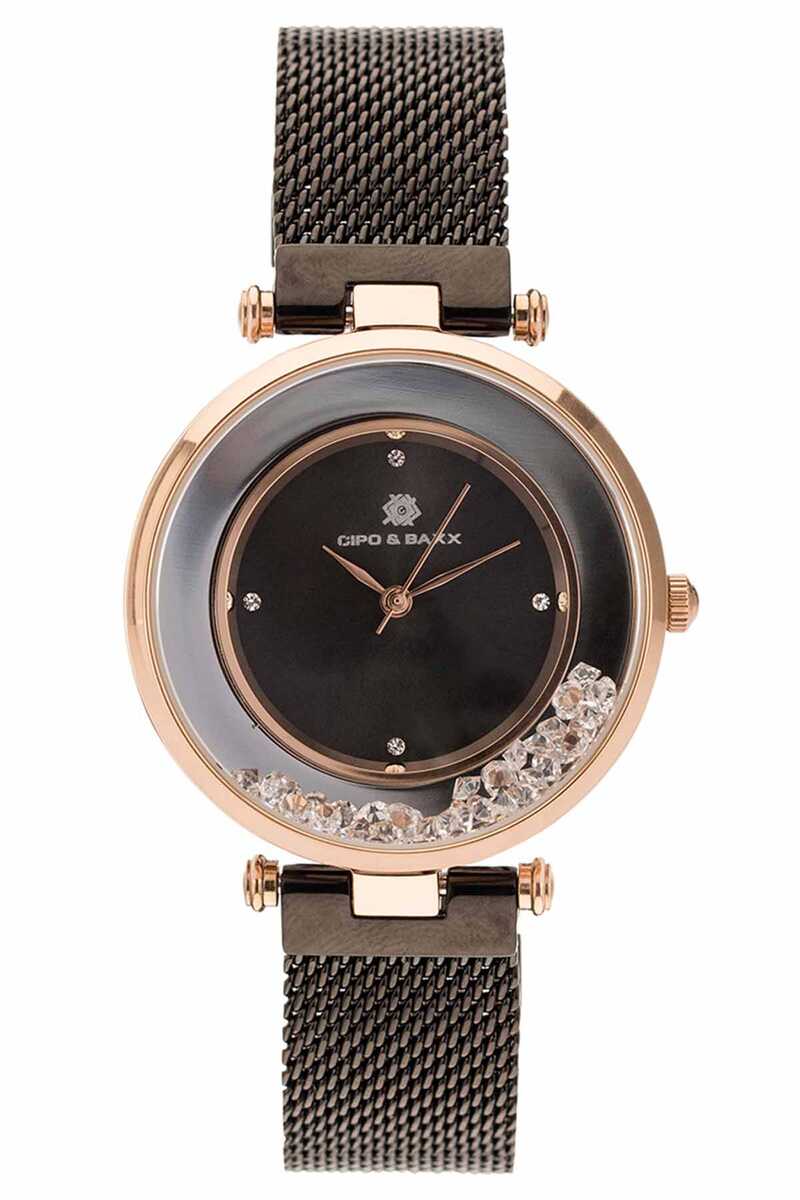 WZ104 Stone Mesh Weave Steel Band Women's Watch