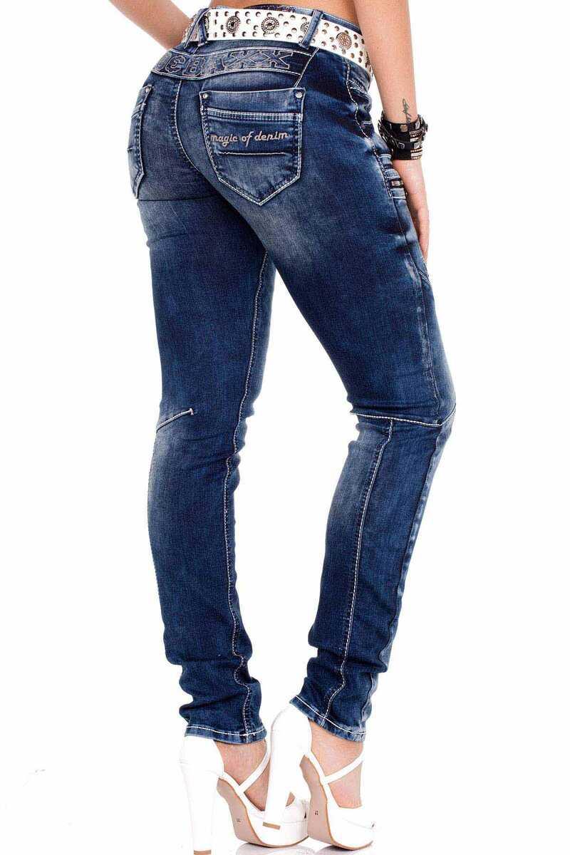 WD200B Women's Decorative Stitch Slim Fit Jeans