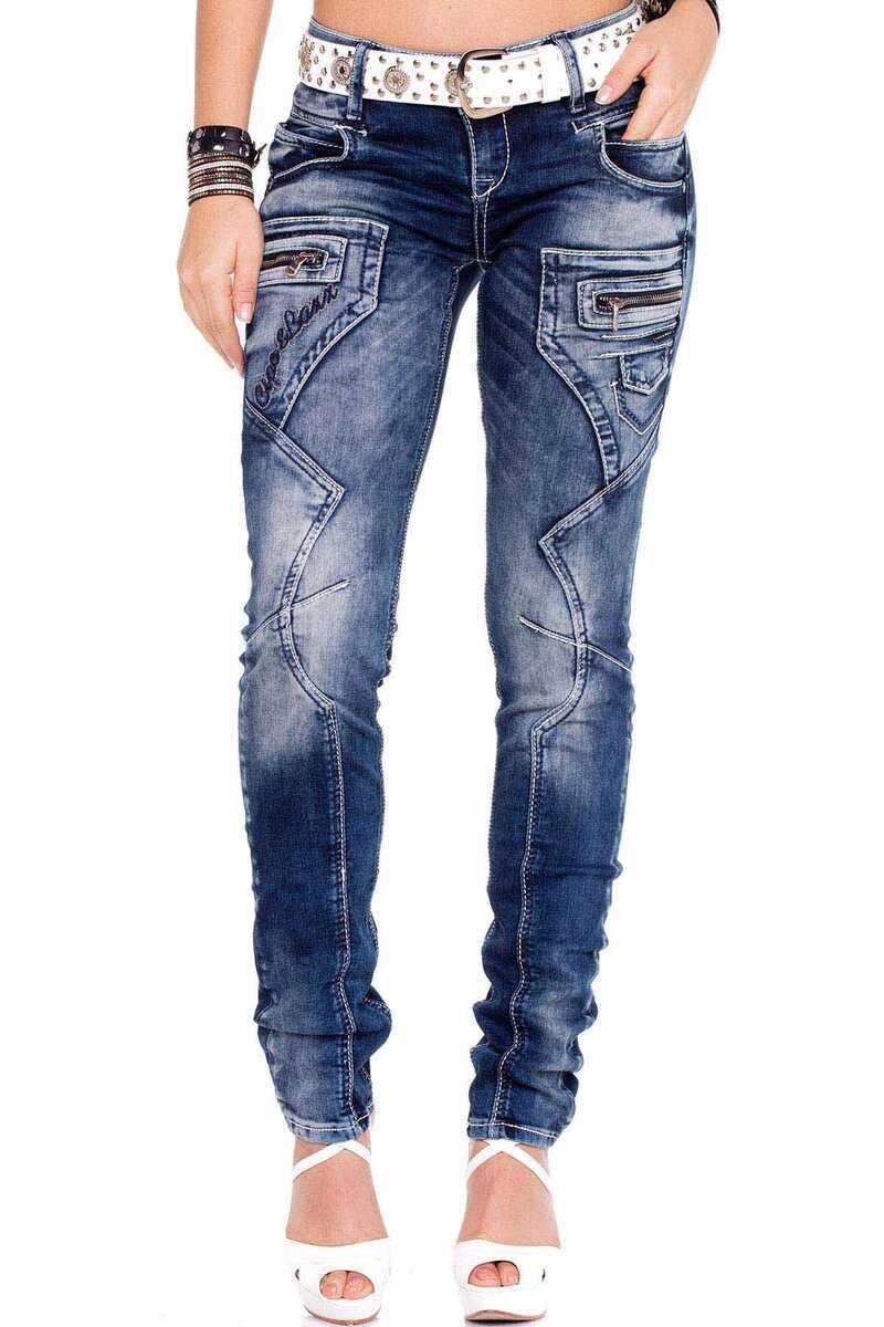 WD200B Women's Decorative Stitch Slim Fit Jeans