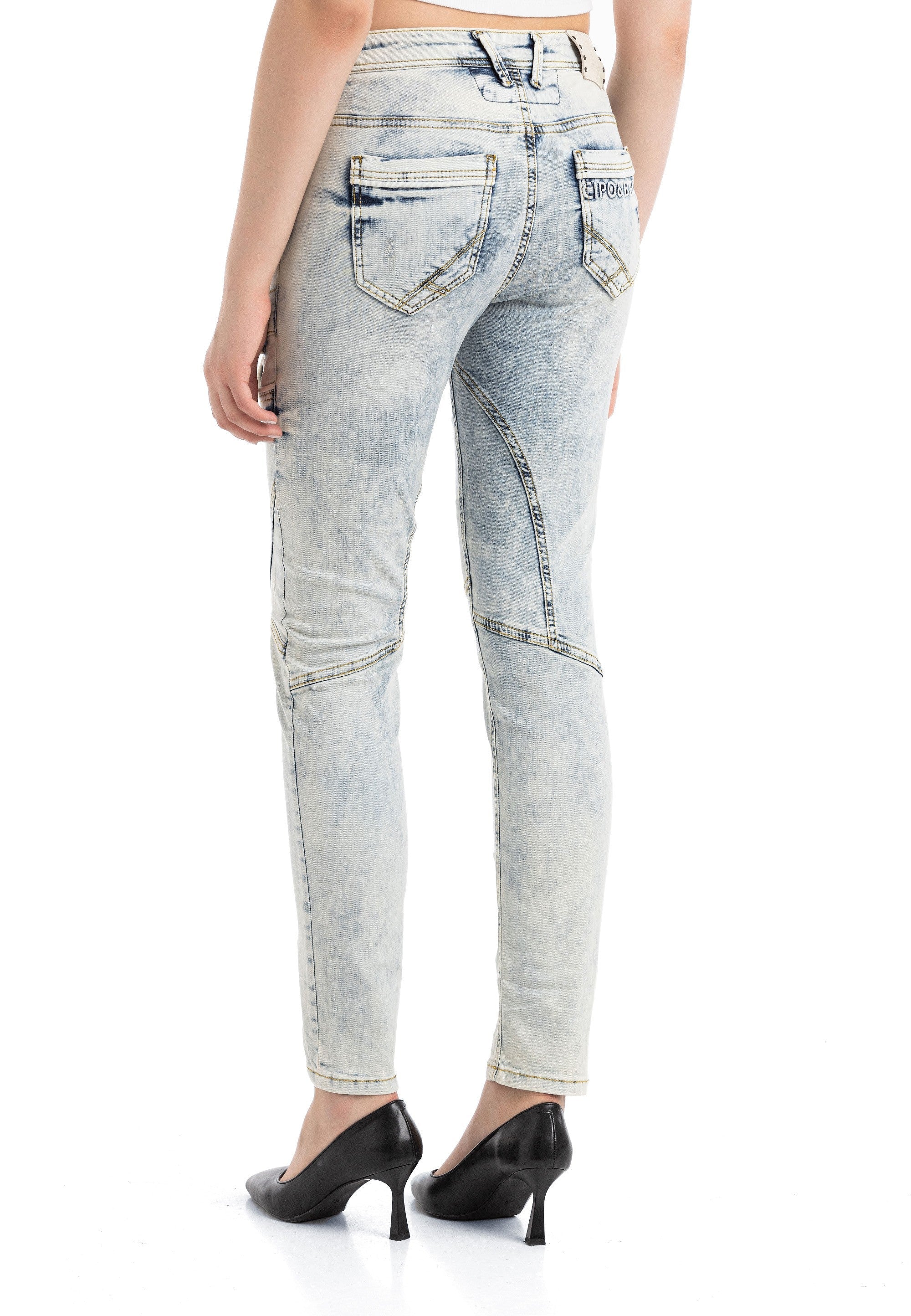 WD216 Women's Casual Fit High-Waist Jeans
