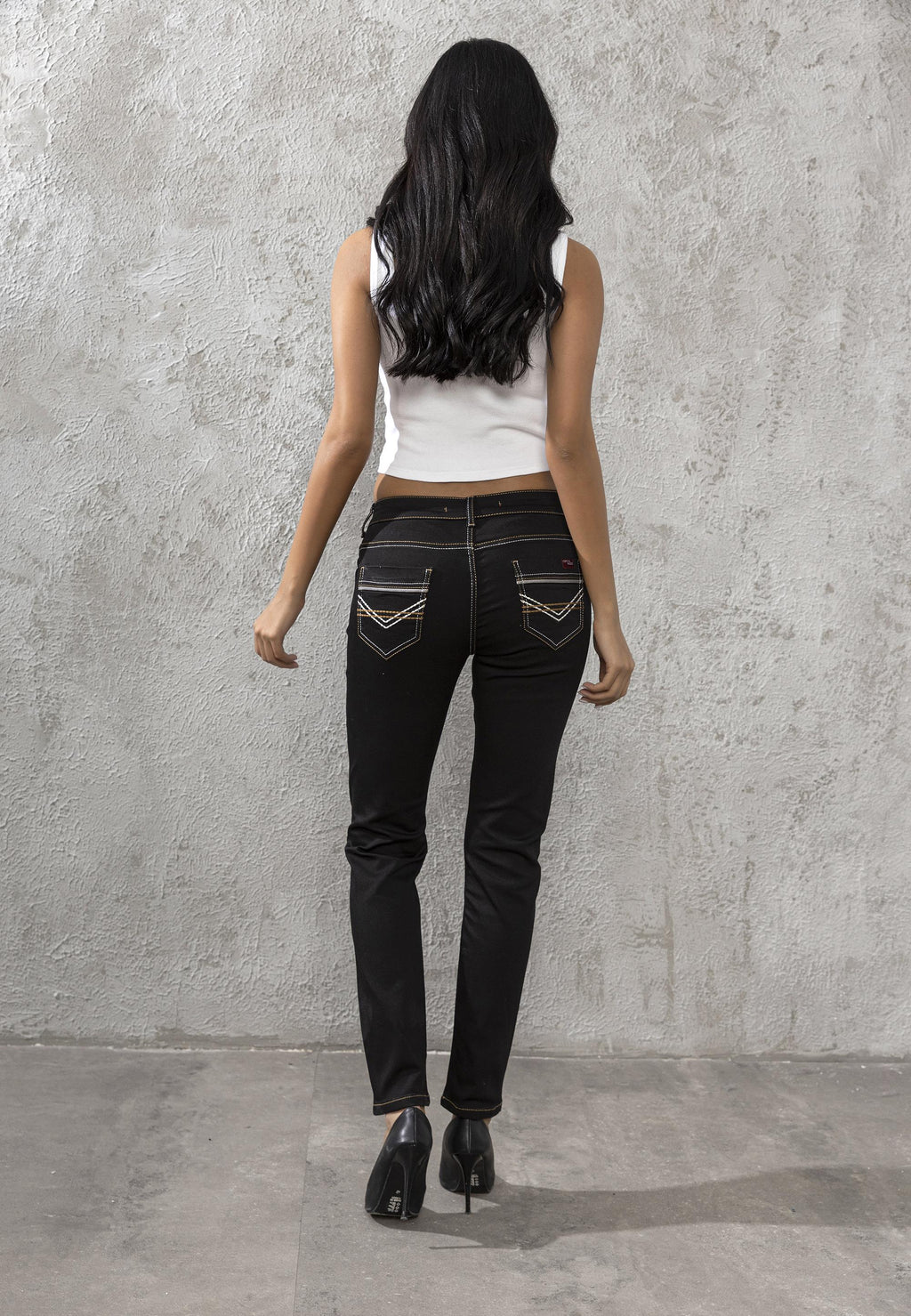 WD256 Elegant Style Slim Fit Women's Jeans