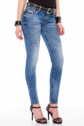 WD344 Women's Slim Fit Basic Jeans