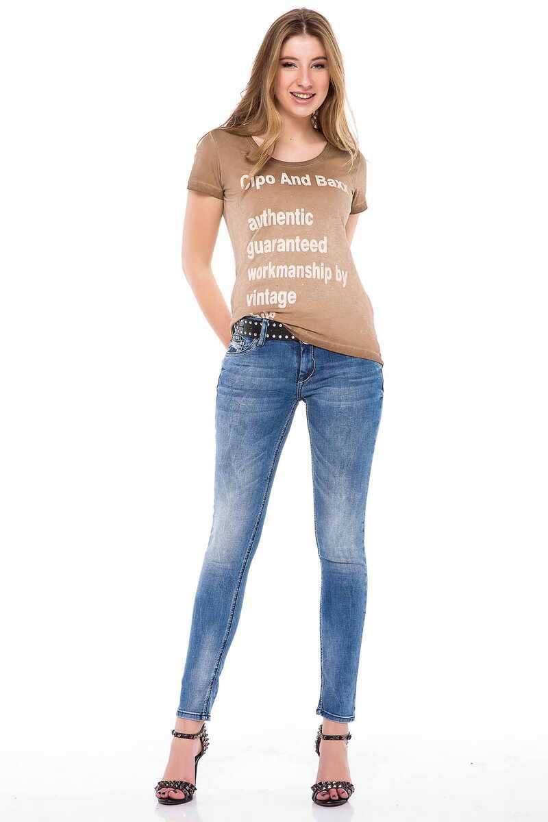 WD344 Women's Slim Fit Basic Jeans