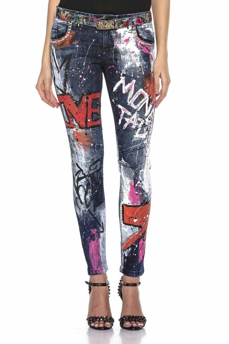 WD399 Biker Style Jeans