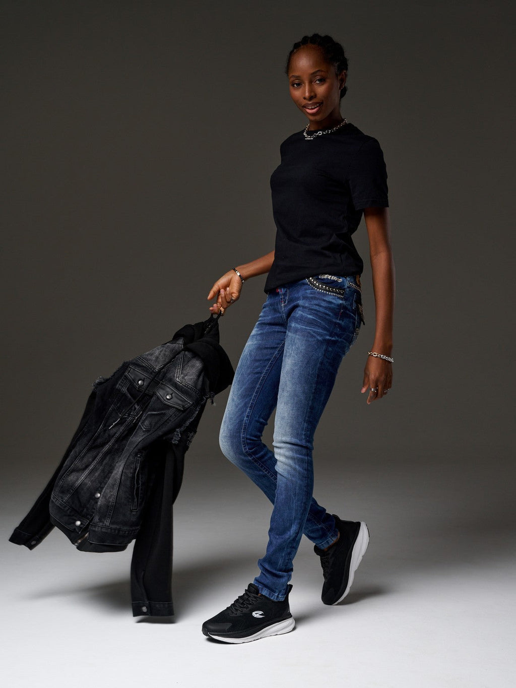 WD466 Stone Detail Pocket Women's Pants