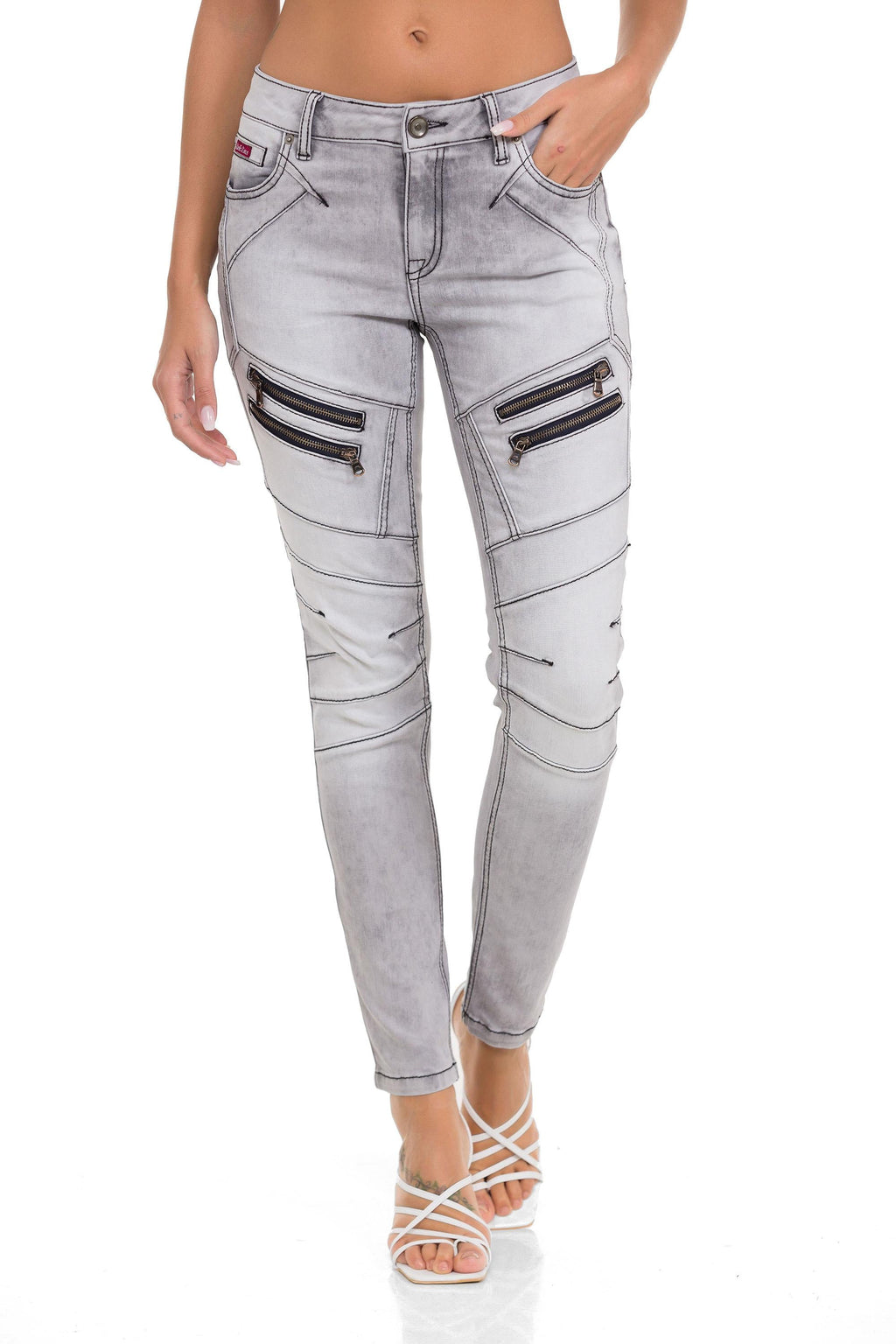 WD501 Cool Zip Detail Women's Jeans