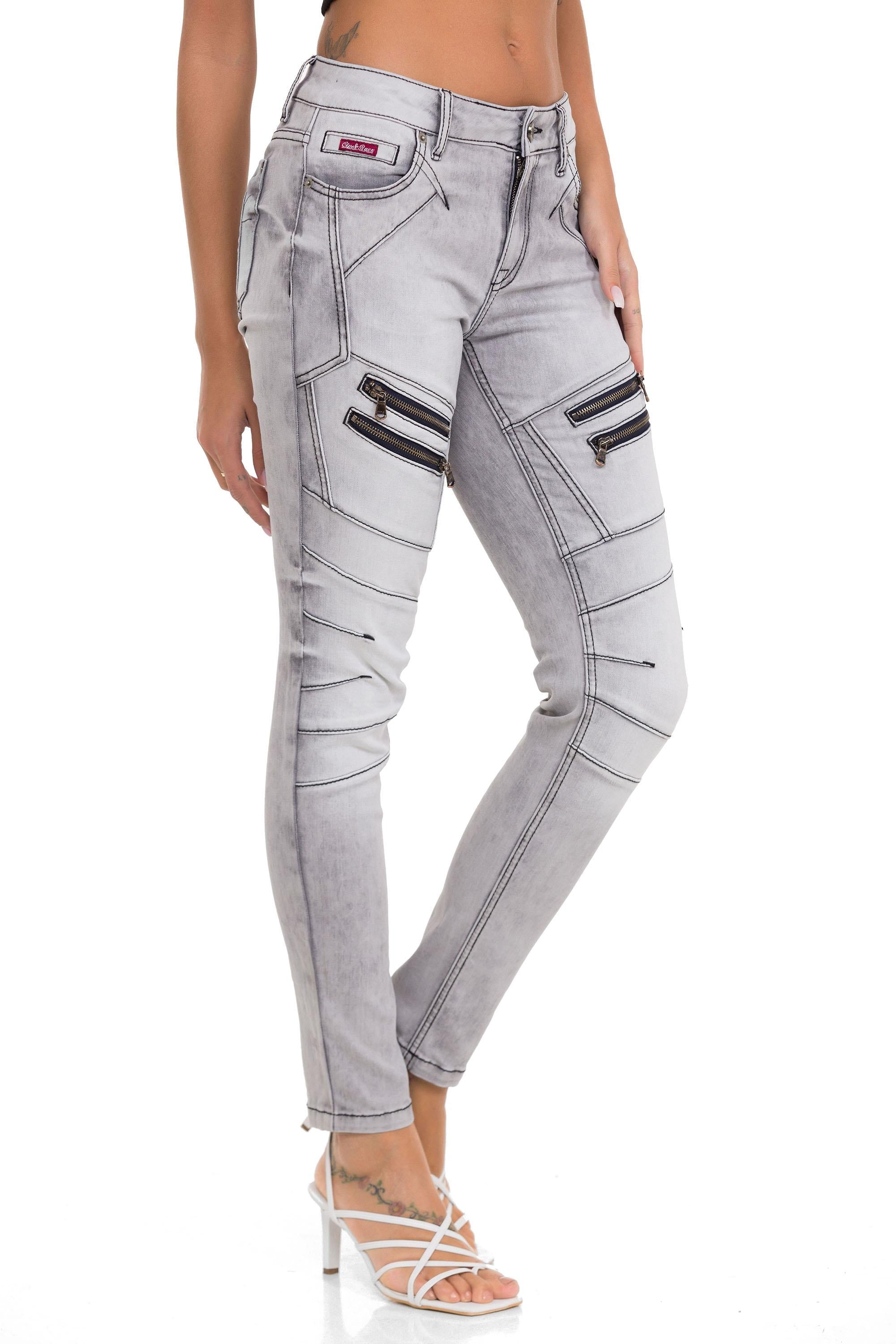 WD501 Cool Zip Detail Women's Jeans