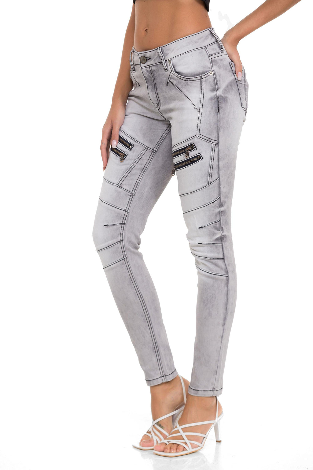 WD501 Cool Zip Detail Women's Jeans
