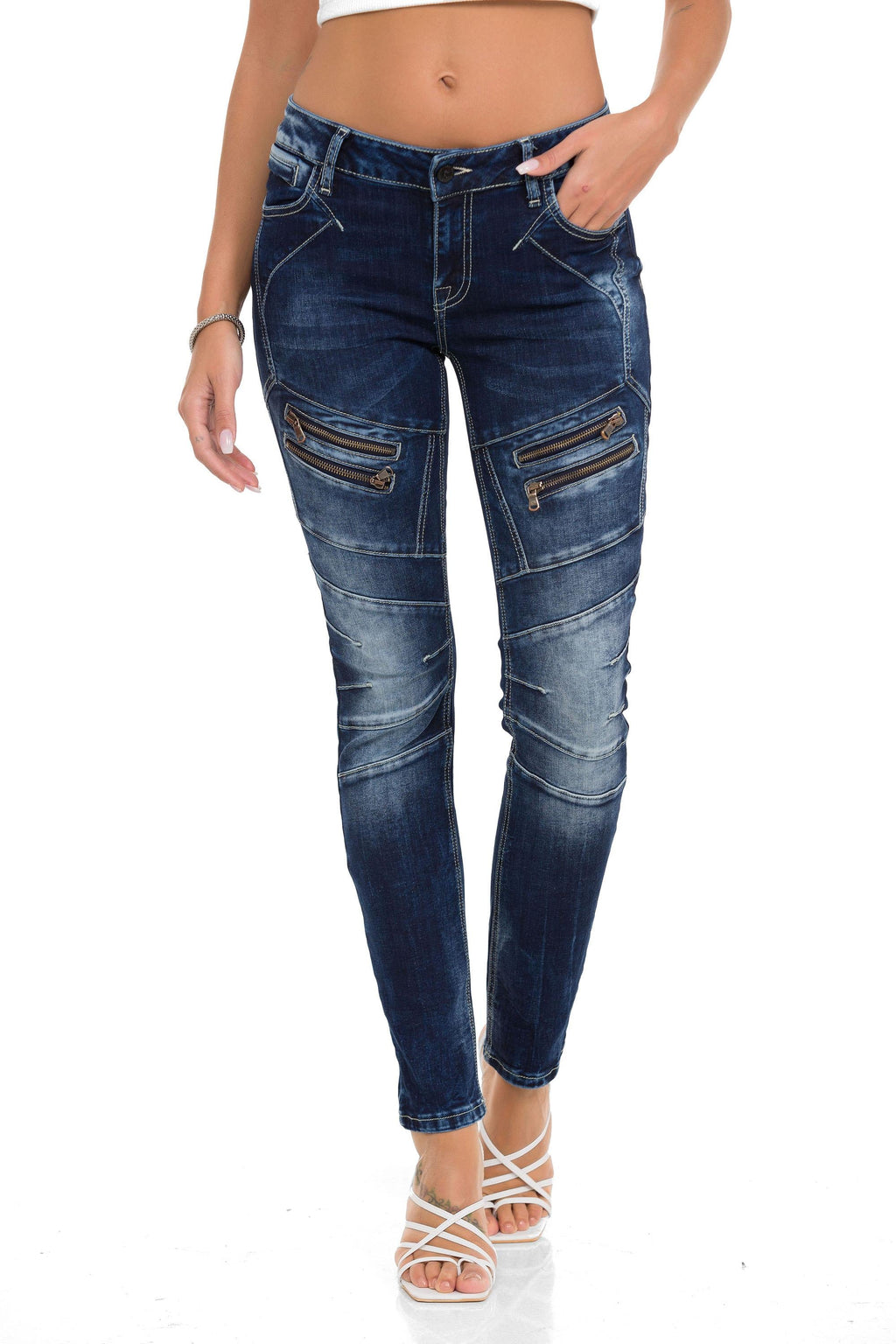 WD501 Cool Zip Detail Women's Jeans
