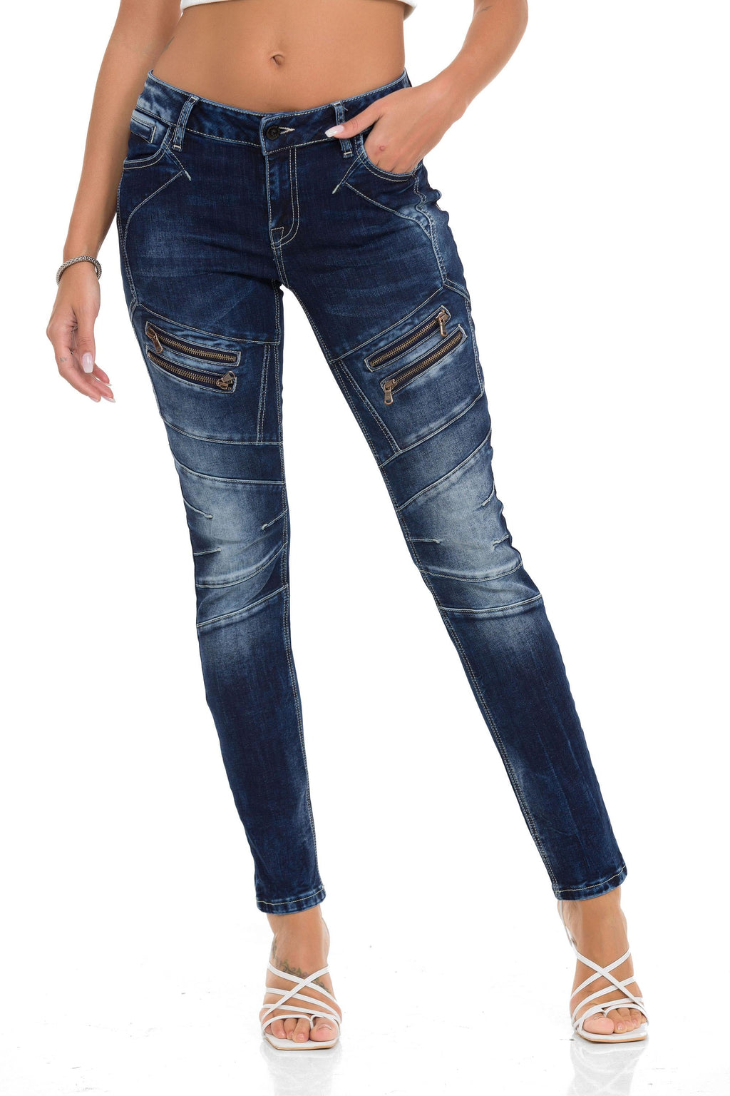 WD501 Cool Zip Detail Women's Jeans