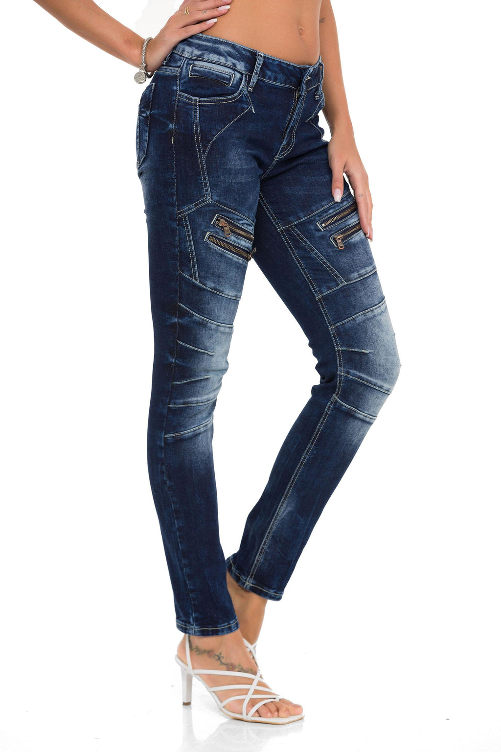 WD501 Cool Zip Detail Women's Jeans