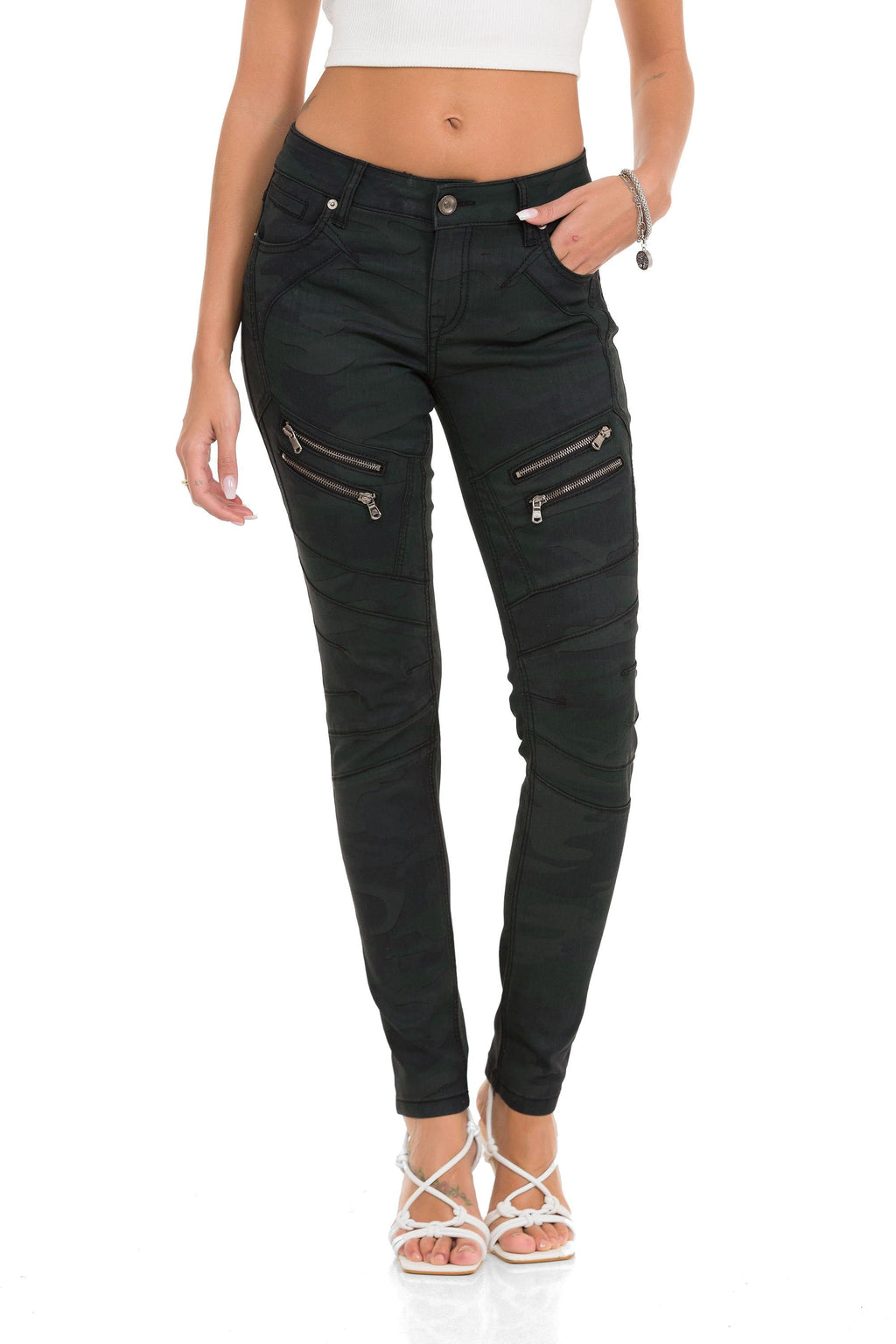 WD501 Cool Zip Detail Women's Jeans