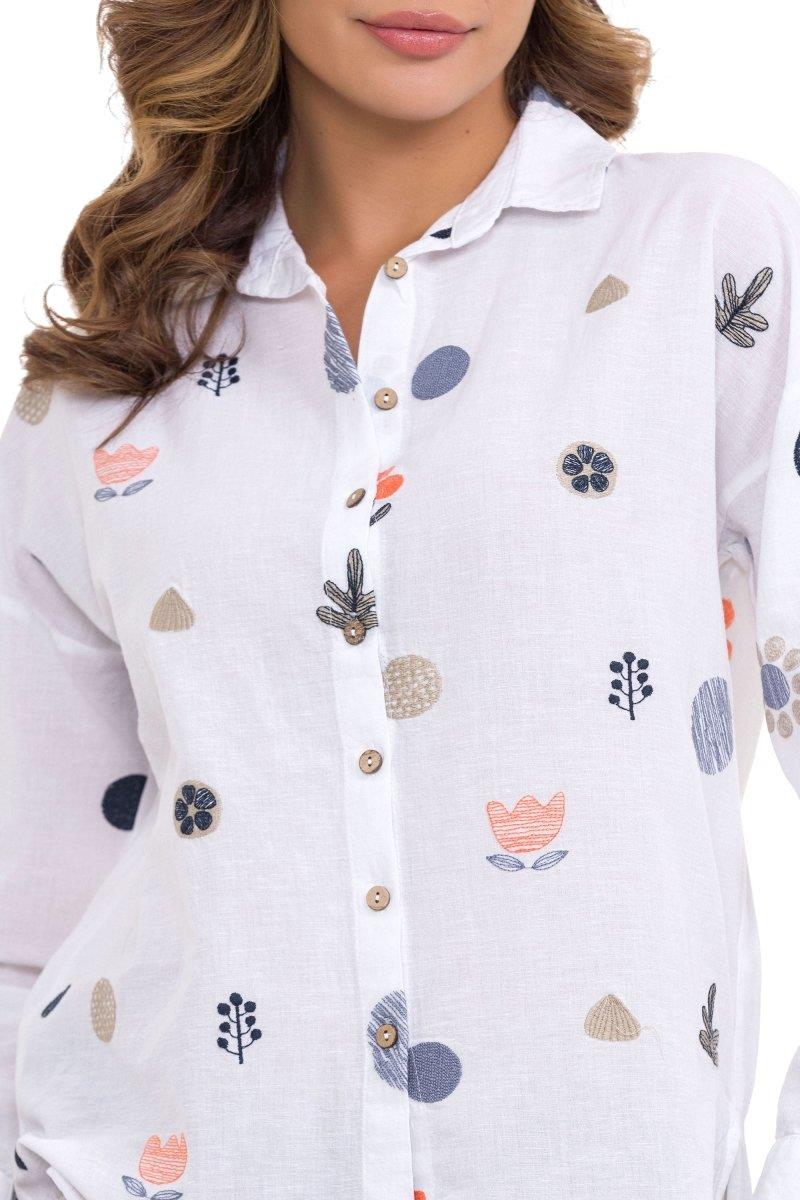 WH130 Embroidery Detail Women's Shirt