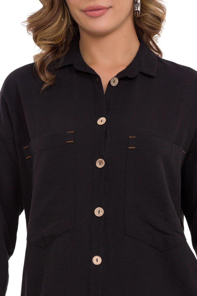 WH132 Basic Summer Linen Shirt