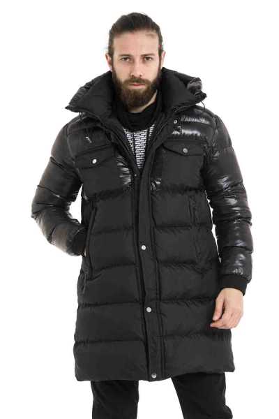 CM209 Black Oversized Puffer Jacket