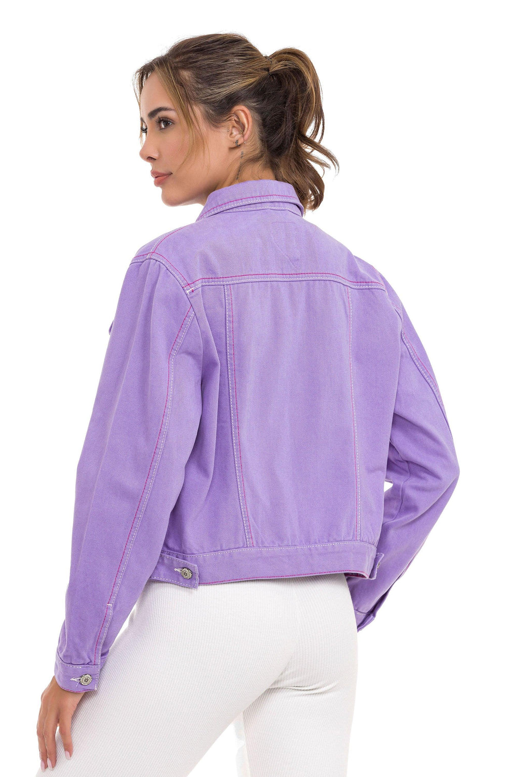 WJ212 Basic Cropped Women's Denim Jacket