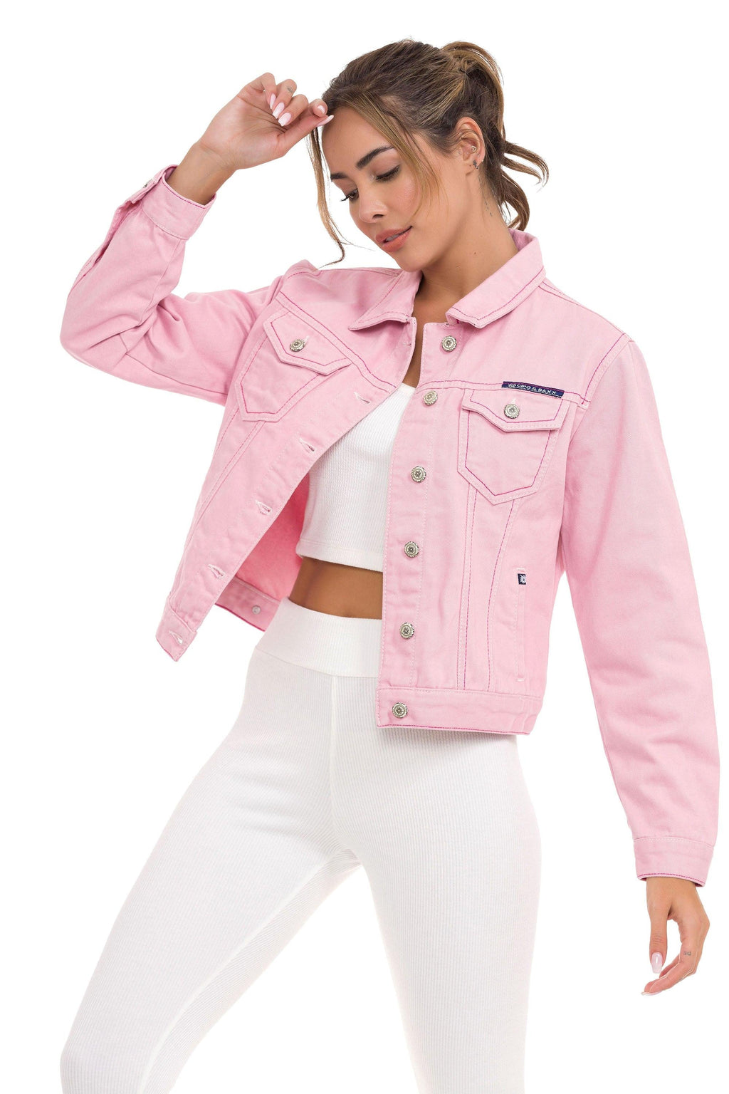 WJ212 Basic Cropped Women's Denim Jacket