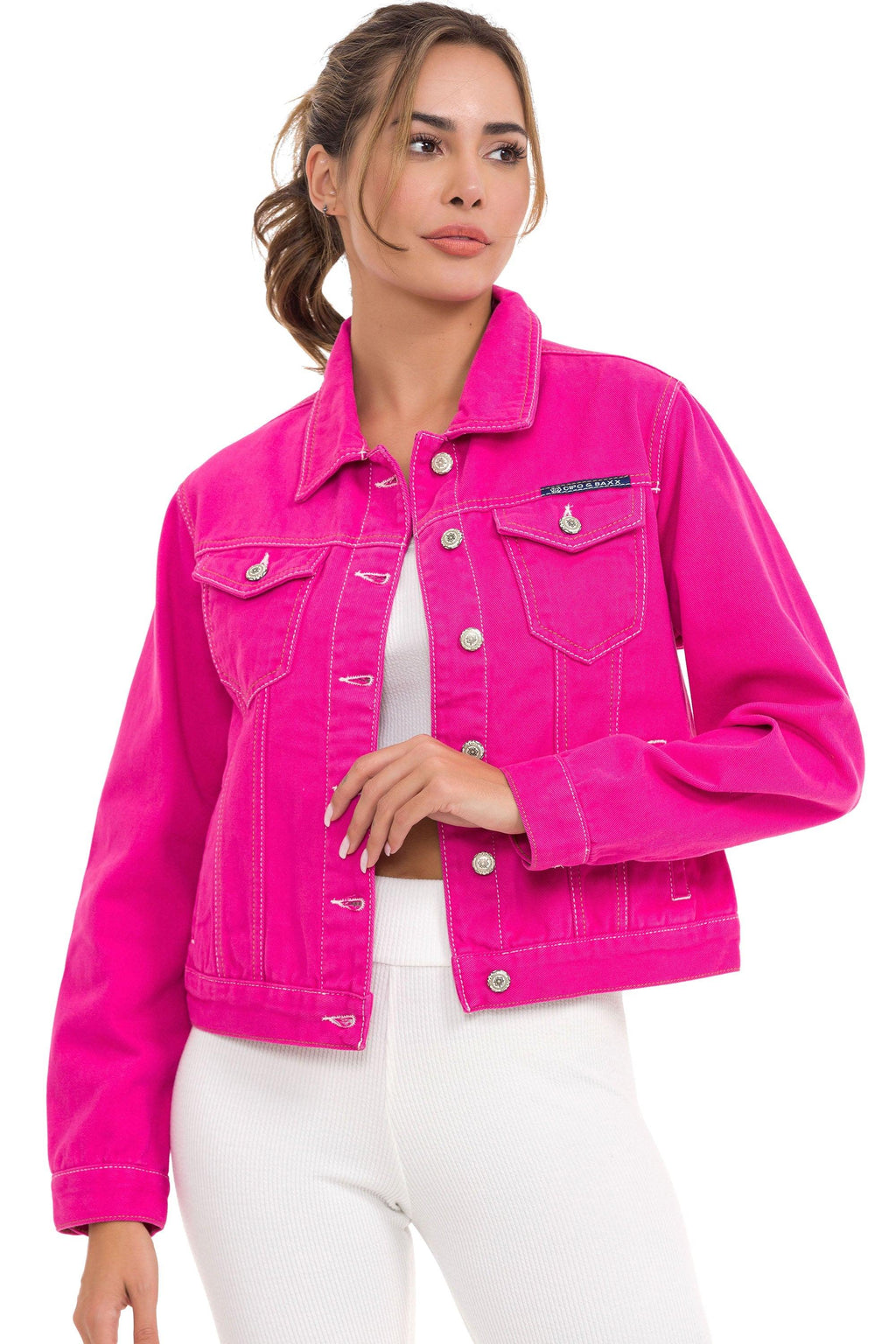 WJ212 Basic Cropped Women's Denim Jacket